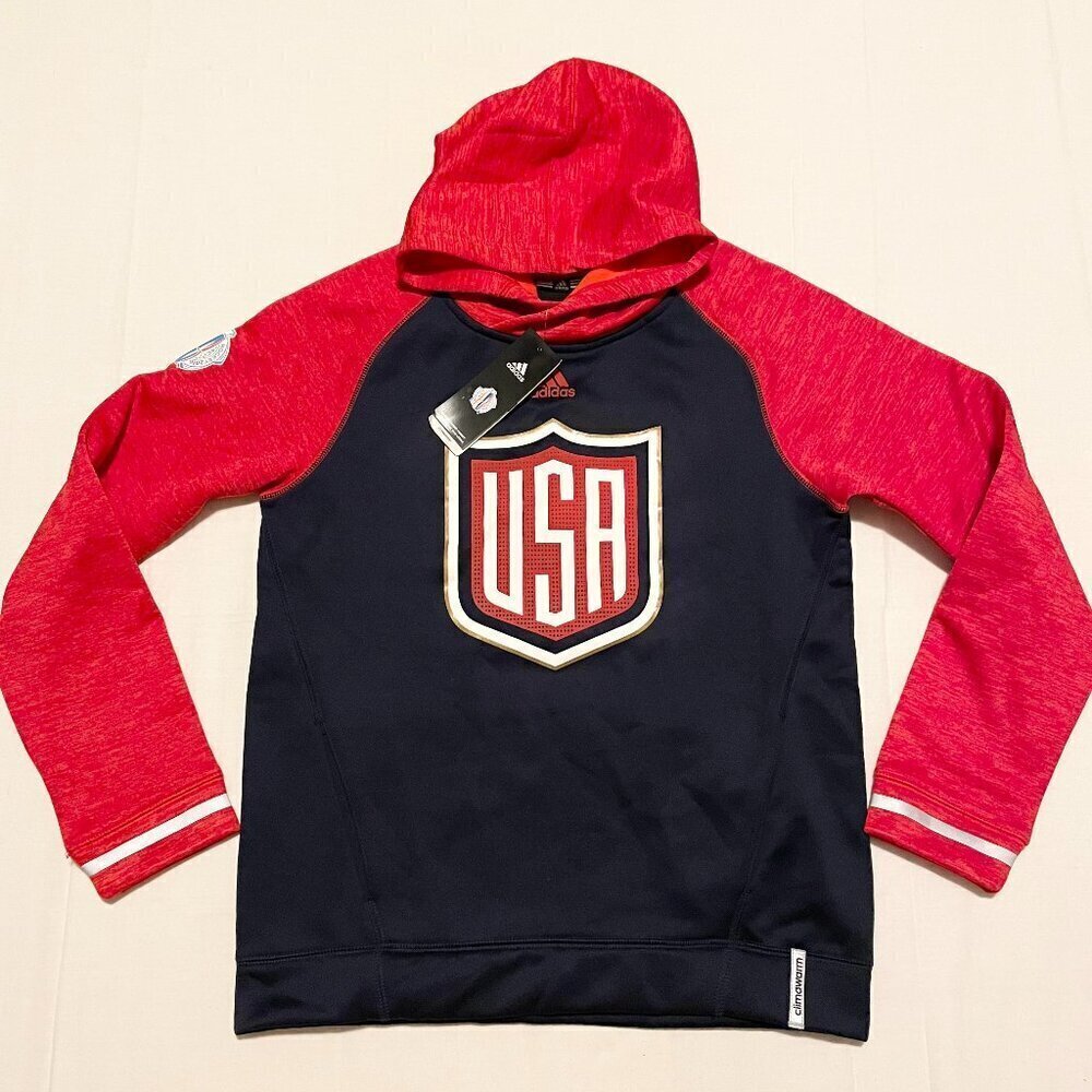 Adidas Hoodie Youth Large Pullover Climawarm 2016 Hockey World Cup USA